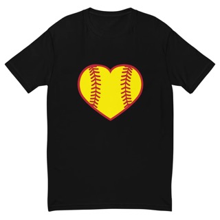Softball Heart t-shirt for softball moms and girls